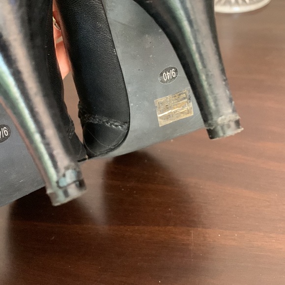 DKNYC Leather Peep Toe Heels - Picture 10 of 12